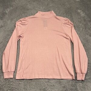 Popsugar Sweater Pullover Pink Cozy Mock Neck Long Sleeve Womens Small NWT
